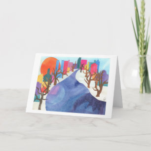 Cartão Charles River no inverno