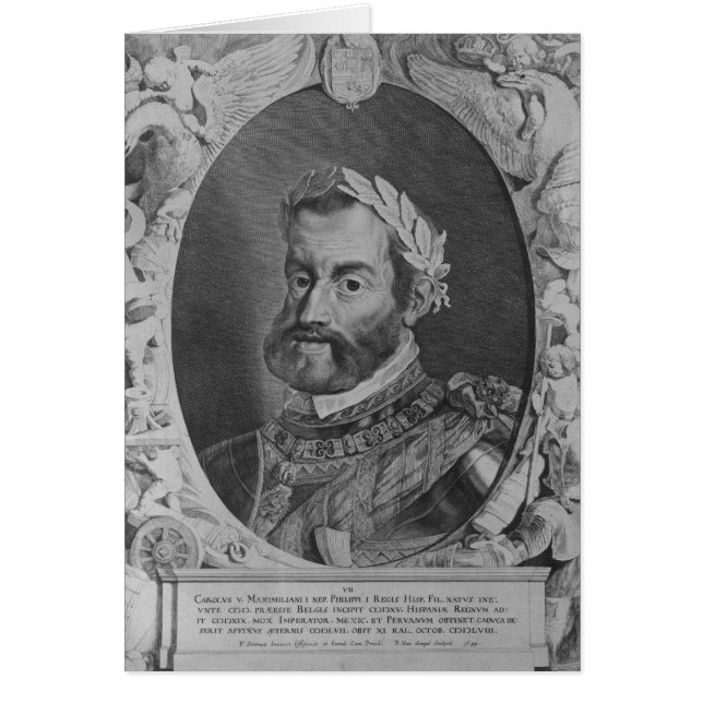 Cartão Charles V, imperador romano santamente (Frente)