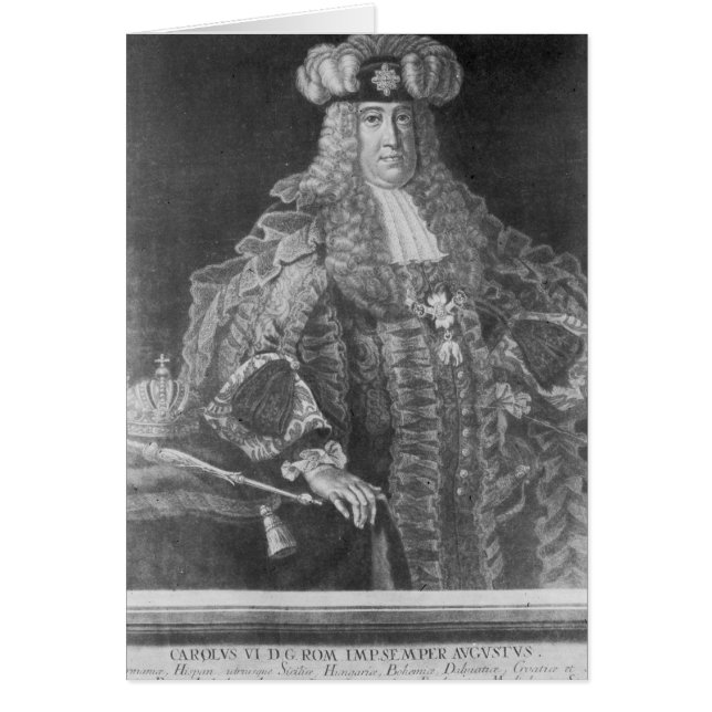 Cartão Charles VI, imperador romano santamente (Frente)