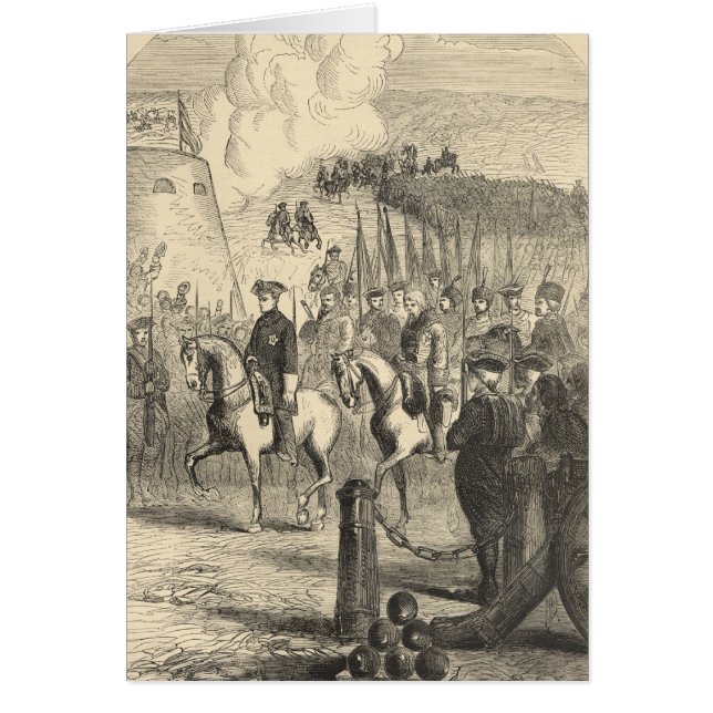 Cartão Charles XII da suecia que entra em Copenhaga (Frente)