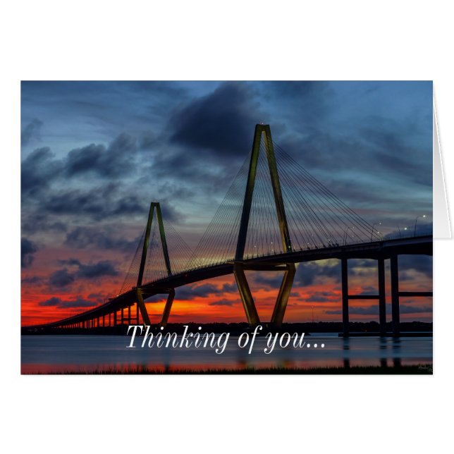 Cartão Charleston Fire Like Sunset (Frente horizontal)