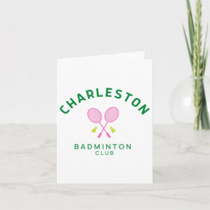 Cartão Charleston South Carolina Tênis Badminton Club