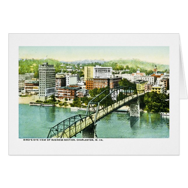 Cartão Charleston, West Virginia (Frente Horizontal)