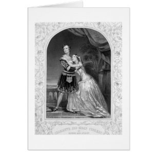 Cartão Charlotte e Susan Cushman como Romeo e Juliet, A