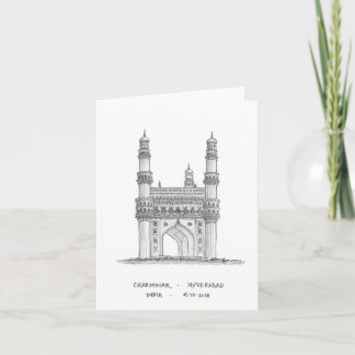 Cartão Charminar, Hyderabad, Índia