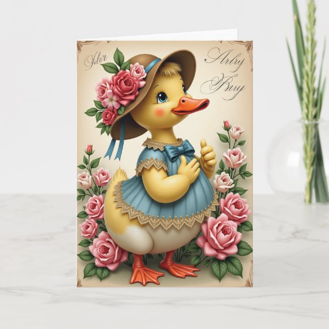 Cartão Charming Bird Friend Hello Card (Frente)