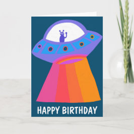 Cartão Charming Martian FELY BIRTHDAY UFO