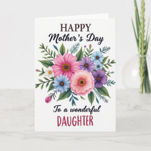Cartão Charmoso de Mãe com Florais