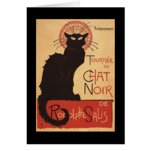 Cartão Chat Noir Cabaret Troupe Black Cat Promo Poster