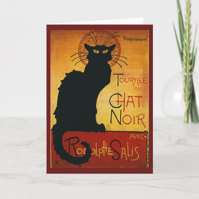 Cartão Chat Noir - Gato Preto (Frente)