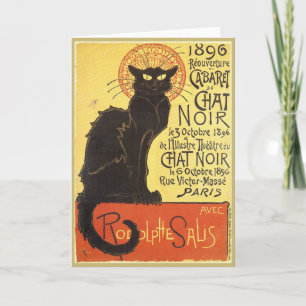 Cartão Chat Noir Steinlen Belle Epoque Vintage Art