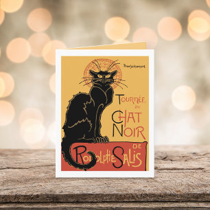 Cartão Chat Noir Théophile Steinlen Folheto