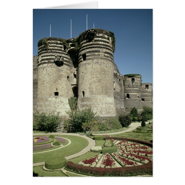 Cartão Chateau d'Angers, completou 1238 (Frente)