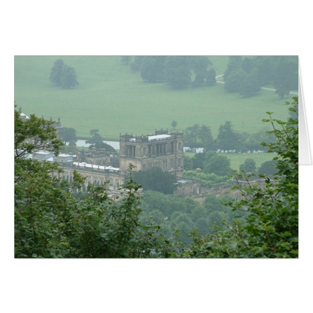 Cartão Chatsworth House de cima (Frente Horizontal)