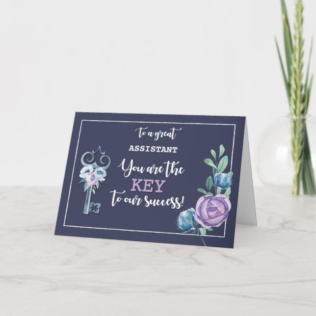 Cartão Chave do dia do Admin da posição feita sob (Frente)