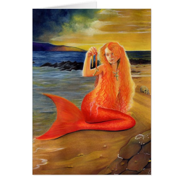 Cartão chave do por do sol da sereia (Frente)