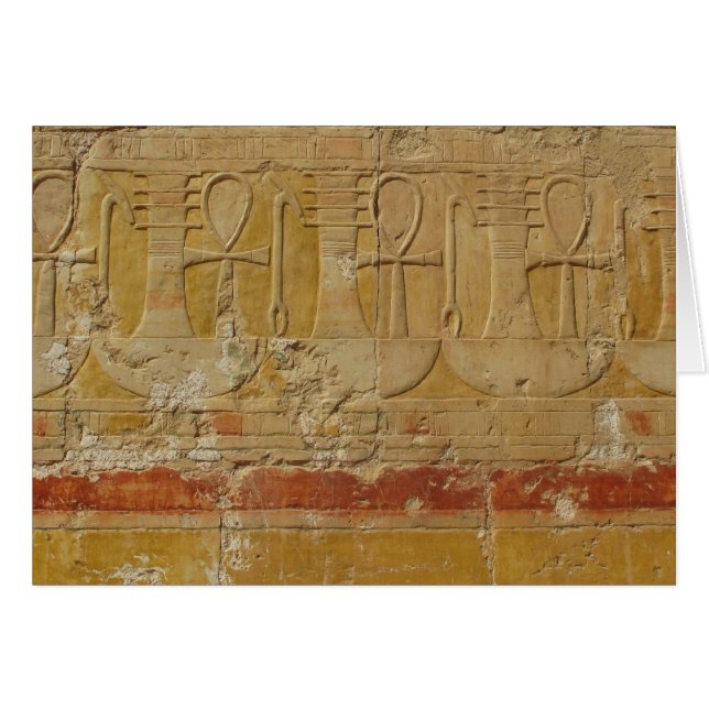 Cartão Chave egípcia antiga da vida Ankh (Frente Horizontal)