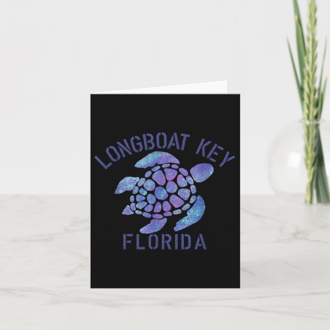 Cartão Chave Longboat, Fl Beach Design _ Presente de Tart (Frente)