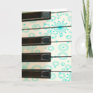 Cartão Chaves de Piano com Círculos Aqua