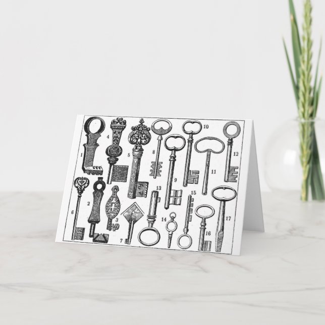 Cartão Chaves de Vintage (Frente)