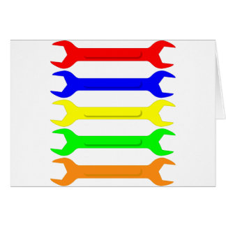 Cartão Chaves inglesas Multi-Coloridas