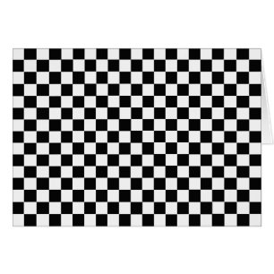 Cartão Checkerboard preto e branco clássico por STaylor