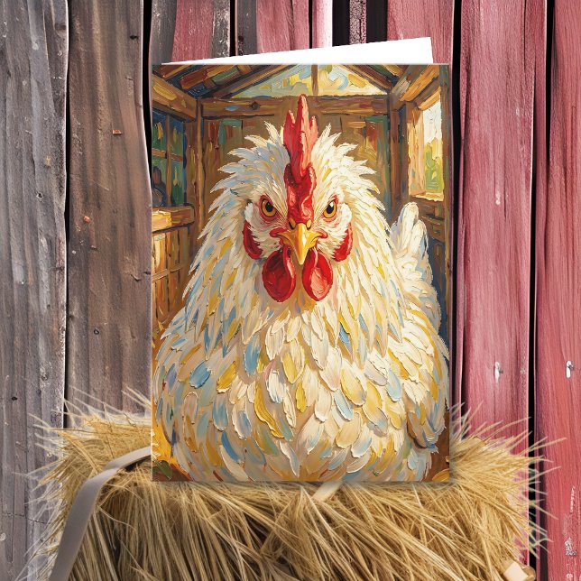 Cartão Checking on You | Funny Chicken (Criador carregado)