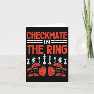 Cartão Checkmate Na Fusão De Boxing Chess Do Anel