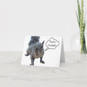 Cartão Cheeky Squirrel Invitation  Card