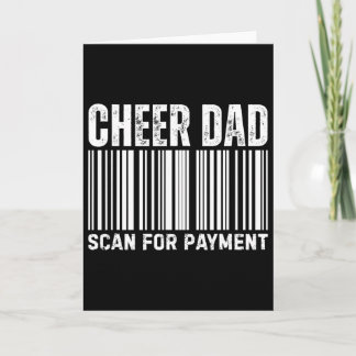 Cartão Cheer Dad Scan For Payment Cheerleading 