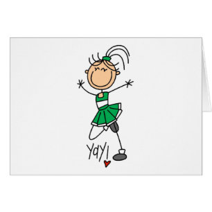 Cartão Cheerleader verde