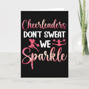Cartão Cheerleaders Engraçadas Não Sudam Nós Brilhamos Ch