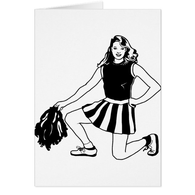 Cartão Cheerleading do cheerleader (Frente)