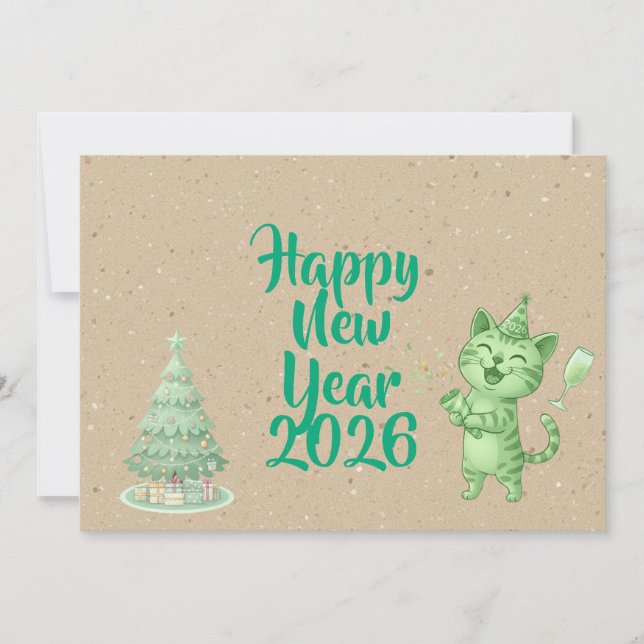 Cartão Cheers to the New Year Card (Frente)