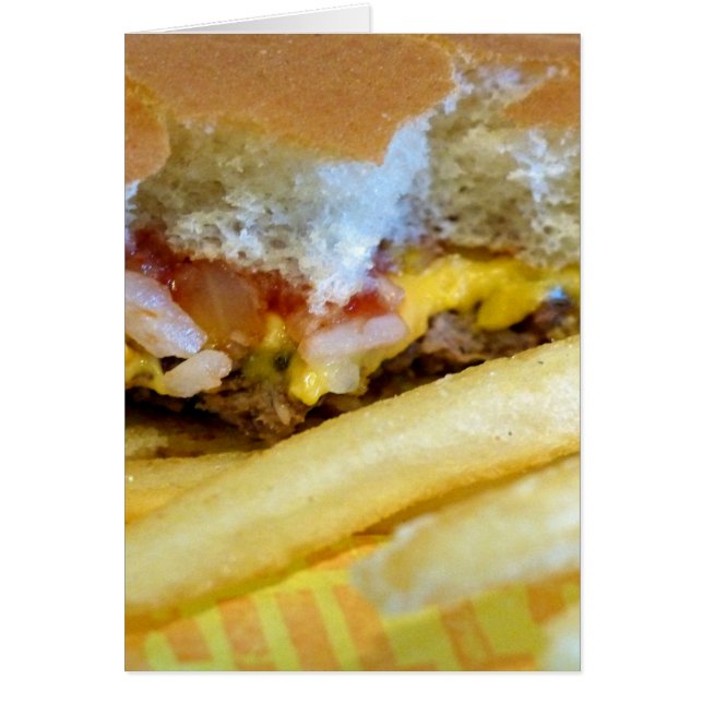 Cartão Cheeseburger e Fries (Frente)