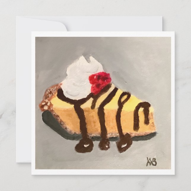 Cartão Cheesecake com Frambuesas (Frente)