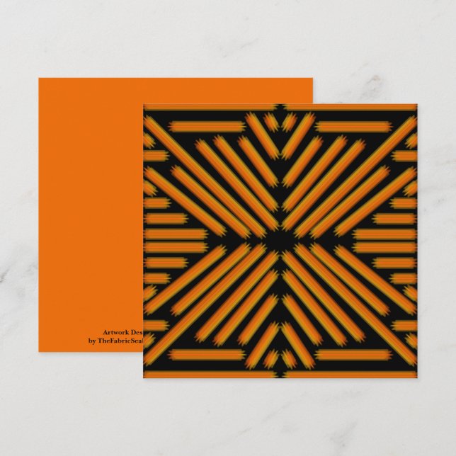 Cartão Cheesy Noodle Doodle Art Symmetrical Lined Pattern (Frente/Verso)