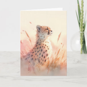 Cartão Cheetah na brisa da natureza