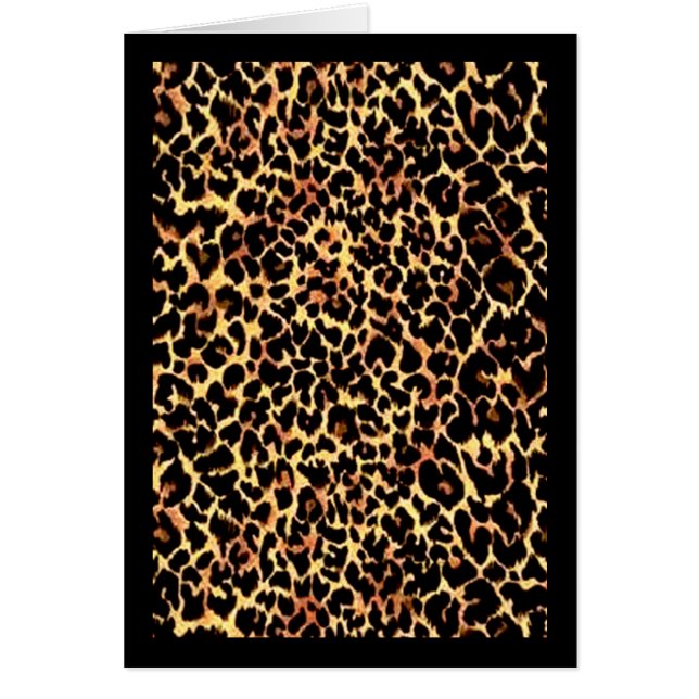 Cartão Cheetah Pattern (Frente)
