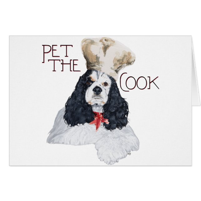 Cartão Chef American Cocker Spaniel (Frente Horizontal)