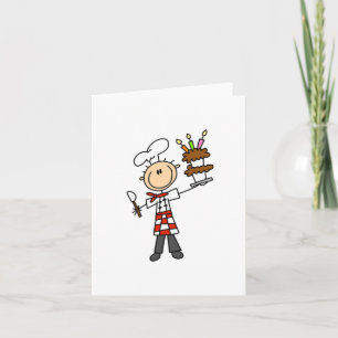 Cartão Chef Com Bolo De Aniversário