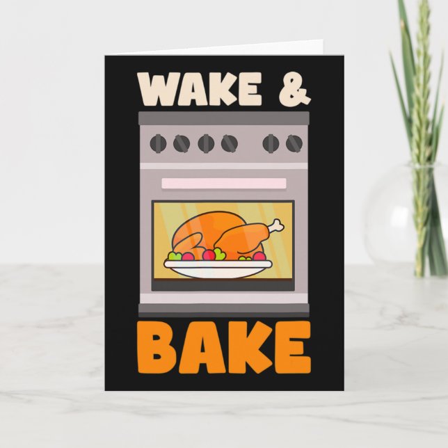 Cartão Chef de Ação de Graças do Wake Ke Design (Frente)