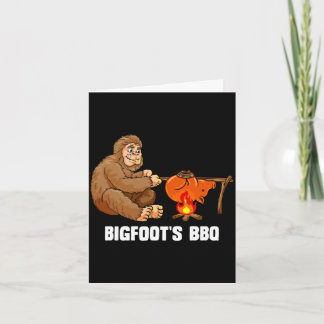 Cartão Chef de churrasco bigfoot sasquatch masculino