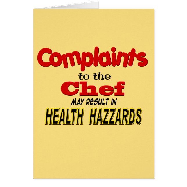 Cartão Chef Engraçado (Frente)