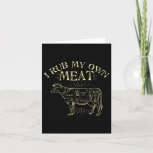 Cartão Chef Engraçado de Churrasco Tee I Rub Meu Chef de