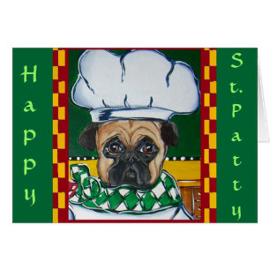 Cartão Chef Irlandês Pug