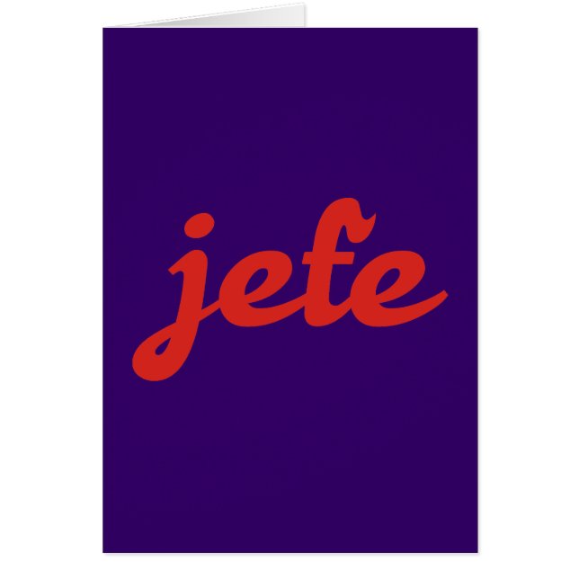 Cartão chef jefe boss (Frente)