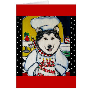 Cartão Chef Malamute do Alasca