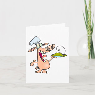 Cartão Chef Porco Com Comida