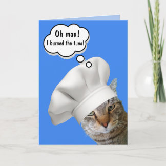 Cartão Chef Rupie Cat Birthday